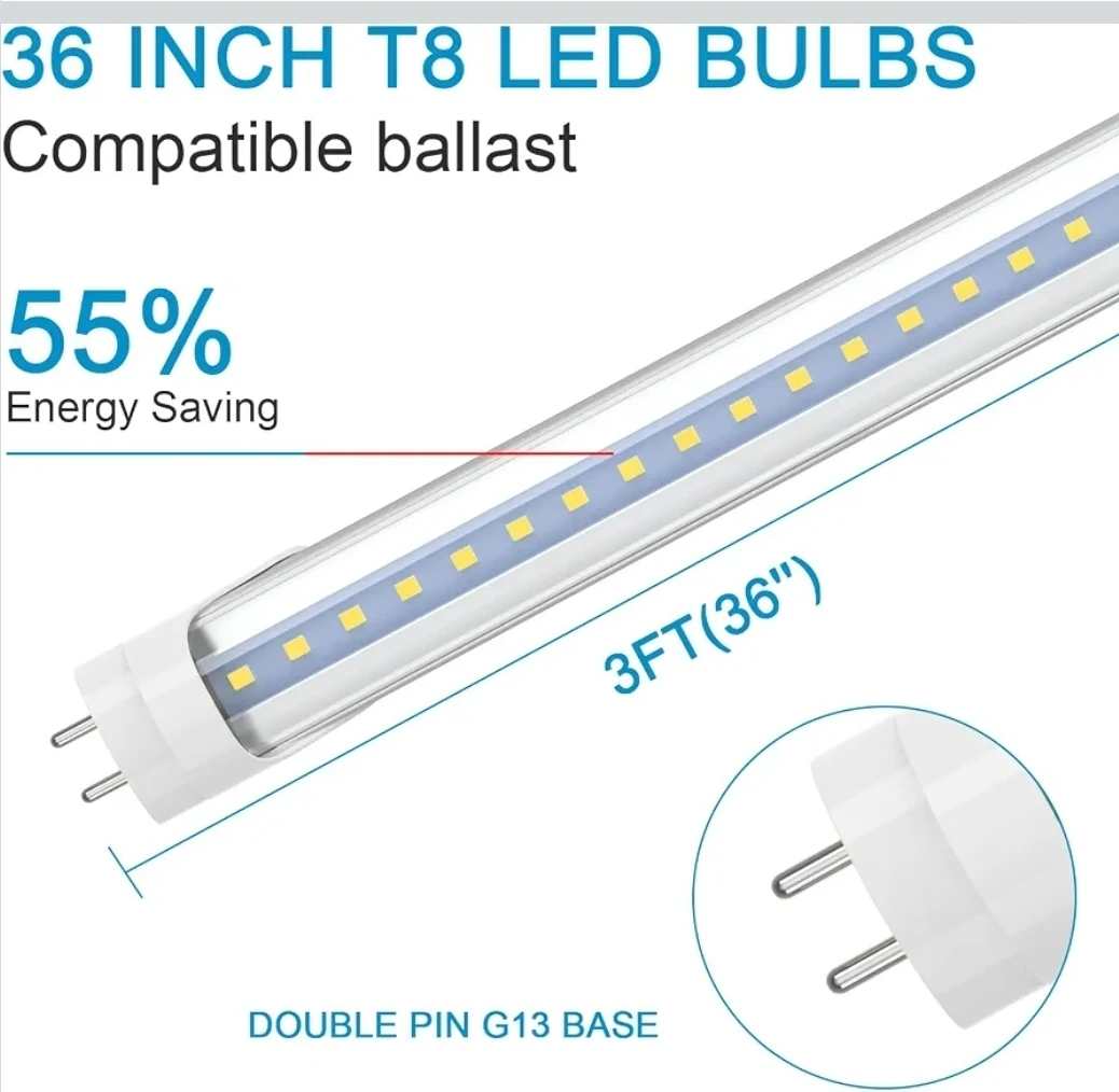 3FT T8 LED Light Bulbs 4-Pack - photo 3