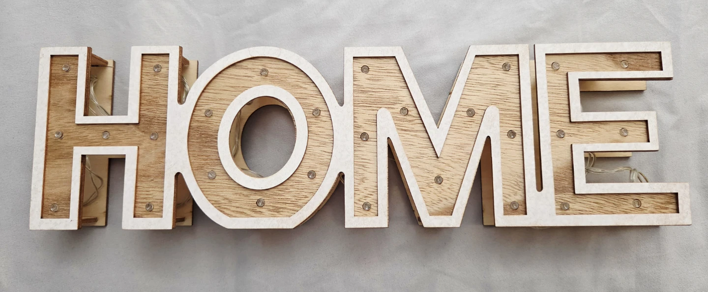 Wooden HOME Sign