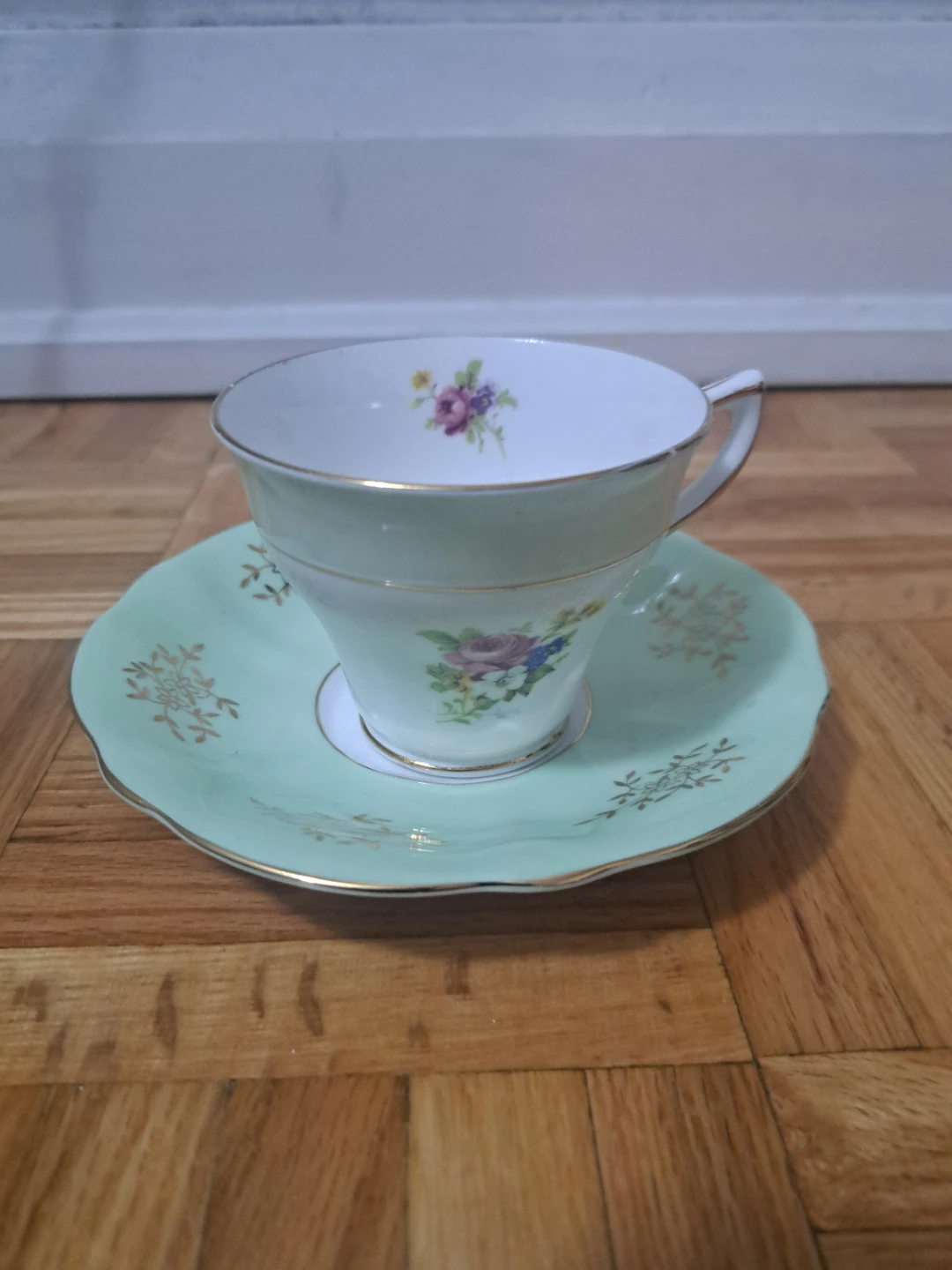 Vintage Floral Tea Cup and Saucer - photo 2