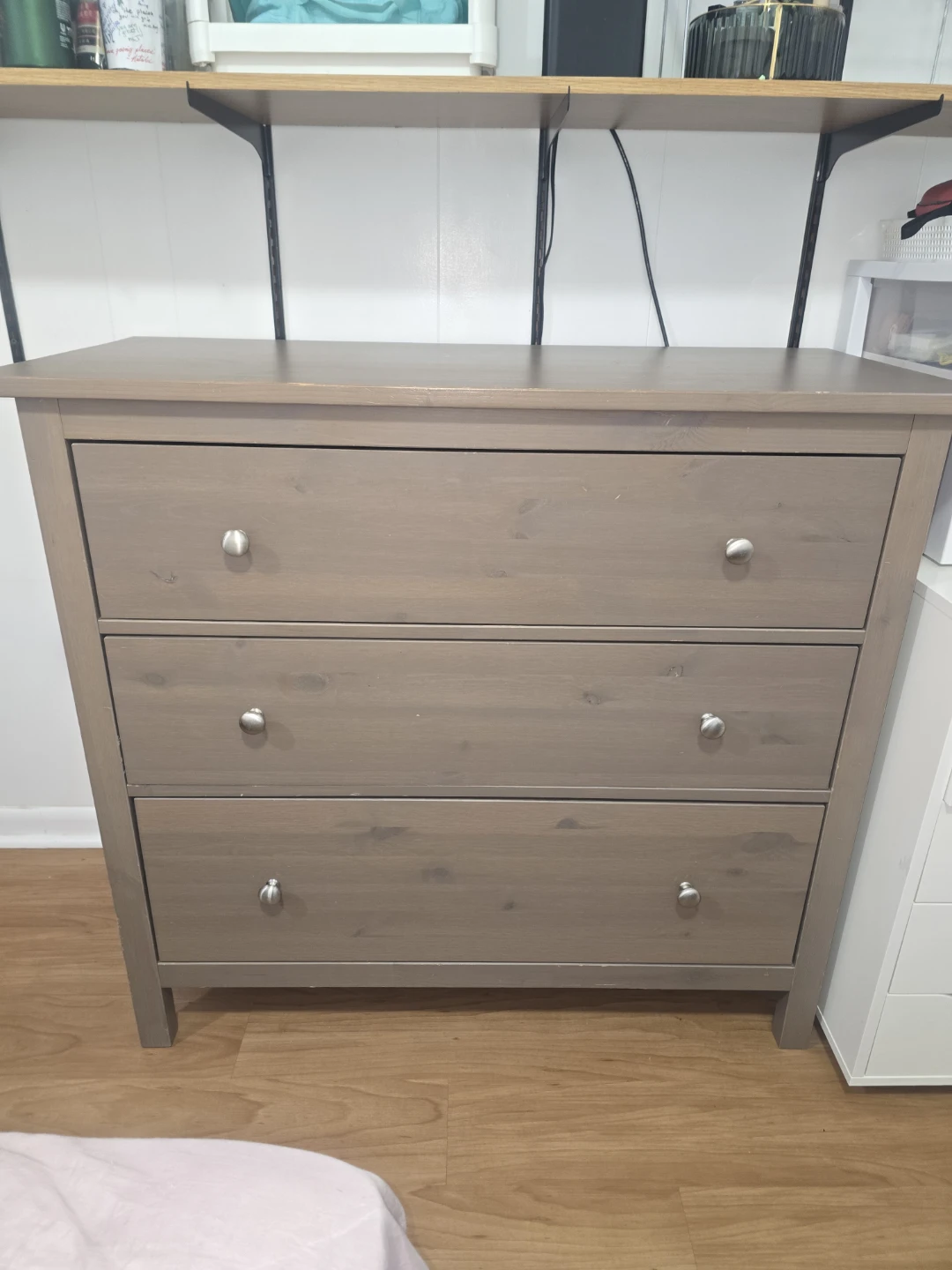Ikea Grey-Brown 3 Drawer Dresser