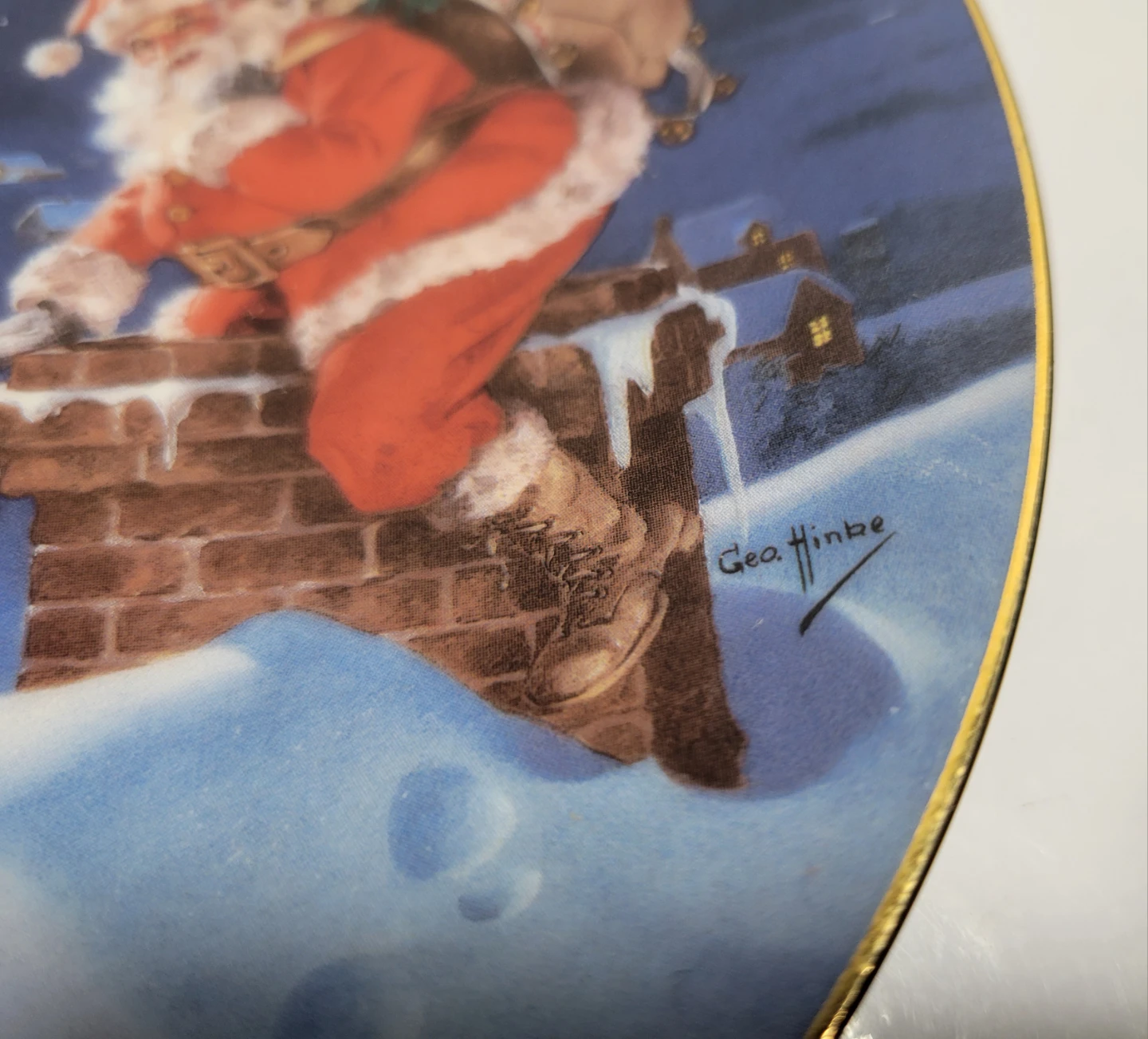 George Hinke Up On The Rooftop Decorative Plate - photo 3