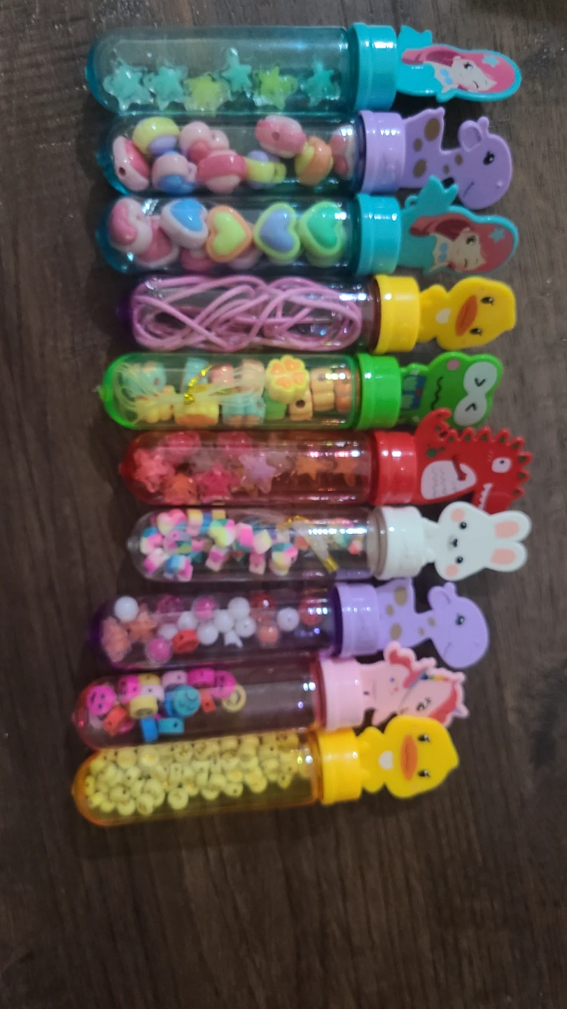 Set of 10 Character Bead Storage Tubes