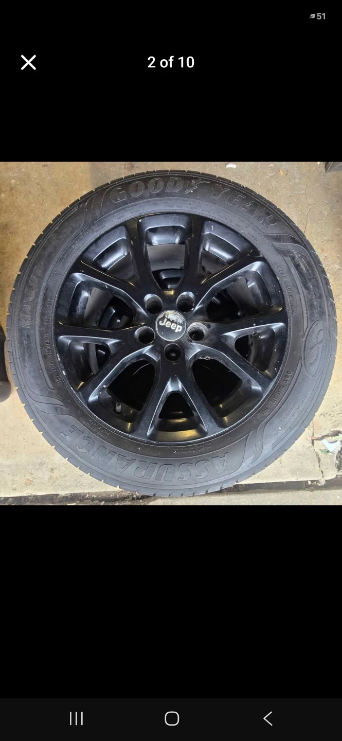Jeep 17” Wheels w/ Goodyear Tires + Spare – Set of 5 - photo 3