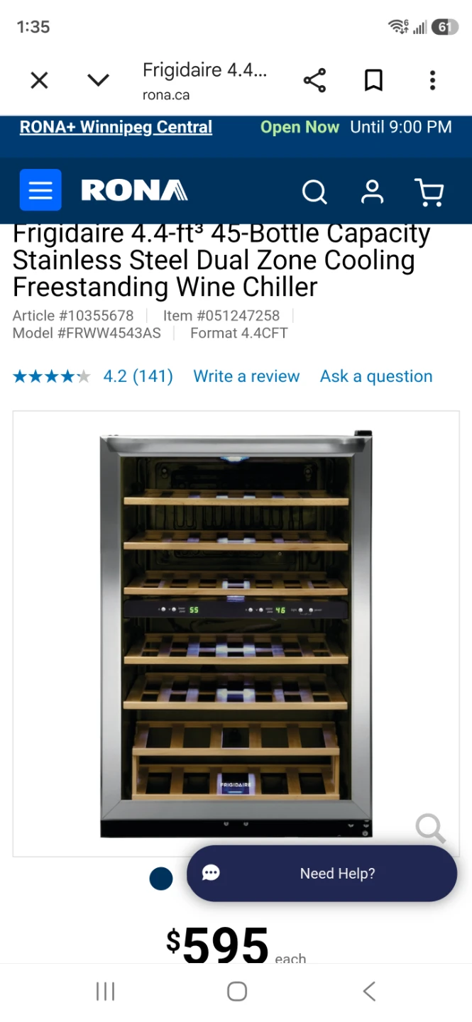 Wine fridge