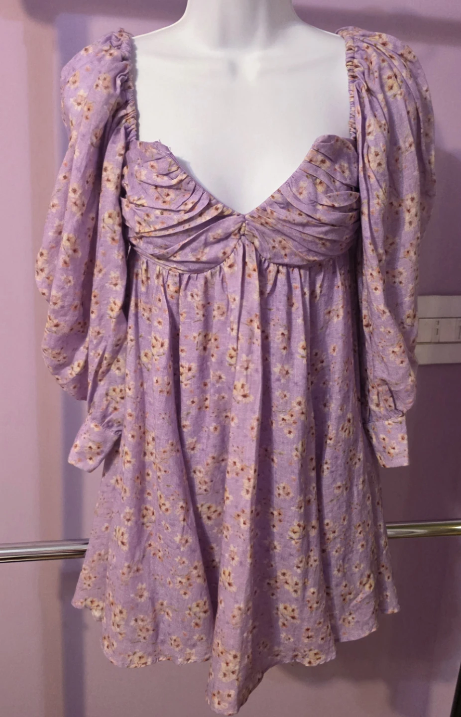 Bardot Lani Purple Floral Dress XS