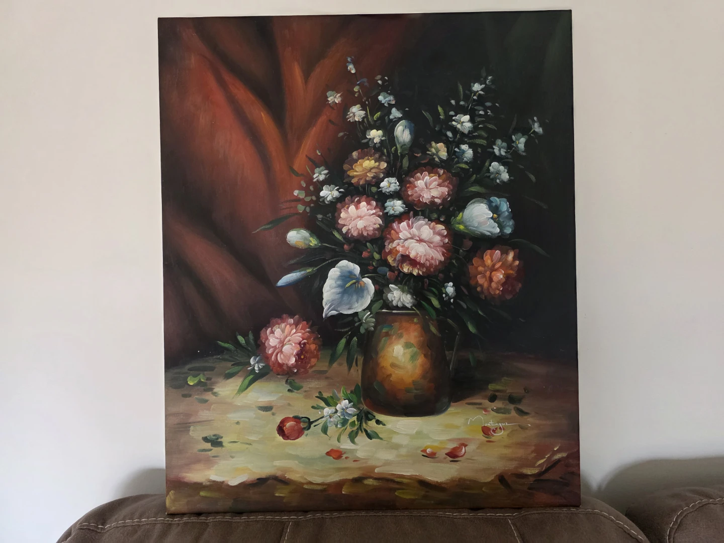 Oil Painting of Flowers - photo 2