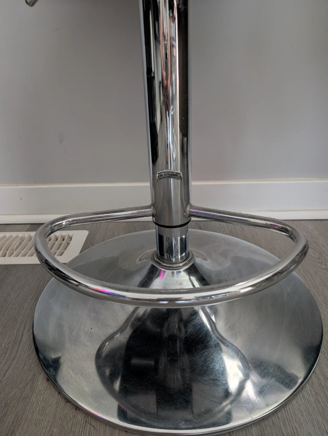 Black Adjustable Swivel Bar Stool