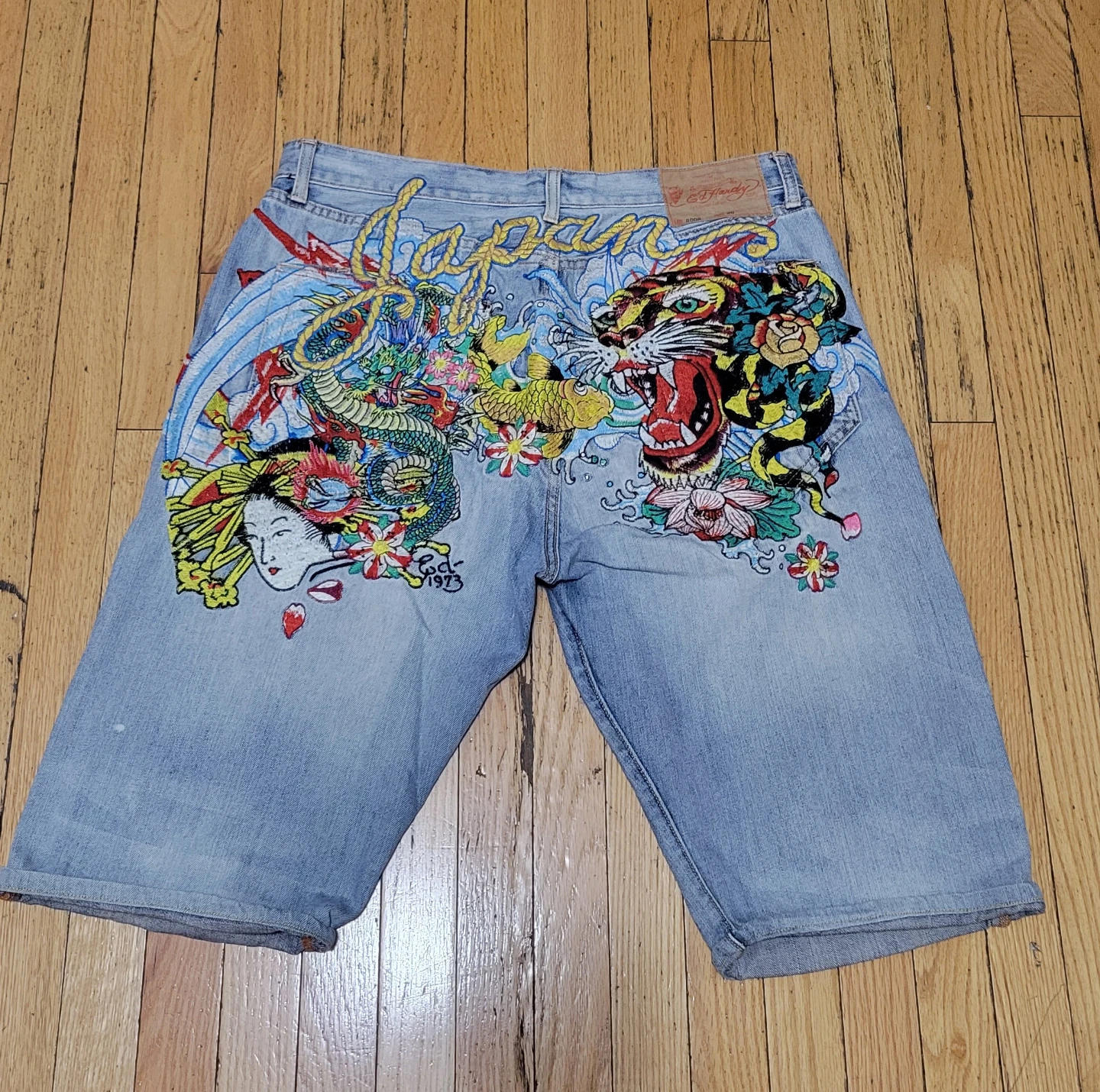 Ed Hardy Denim Shorts Size 38