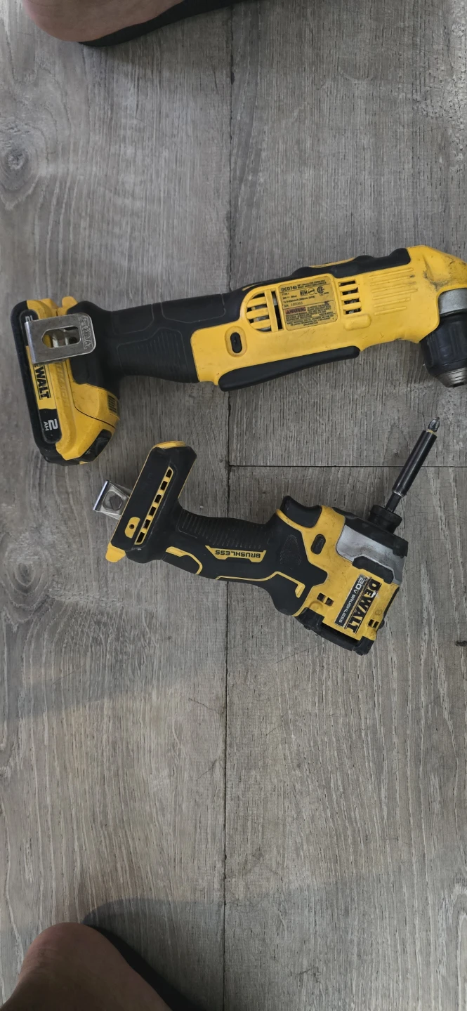 DeWalt 20V Cordless Right Angle Drill and Impact Driver - photo 2