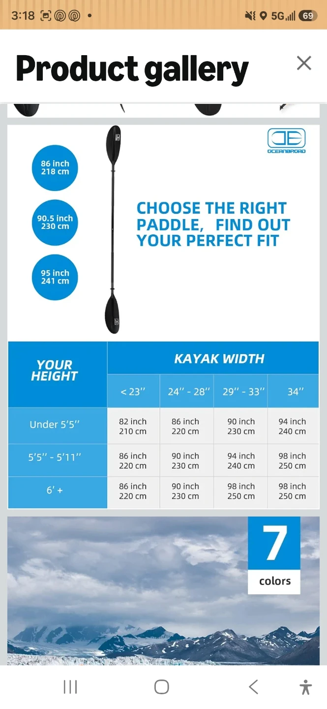 Oceanbroad Kayak Paddle - photo 2
