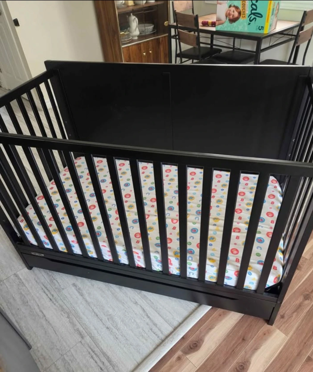 Graco black convertible crib