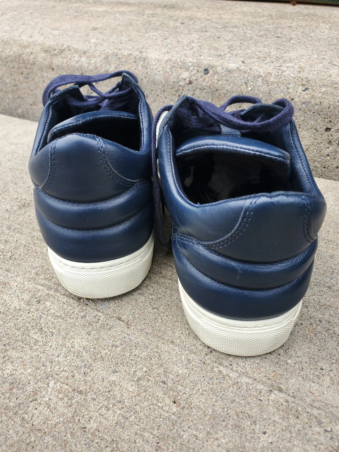 Filling Pieces Navy Leather Sneakers - photo 5