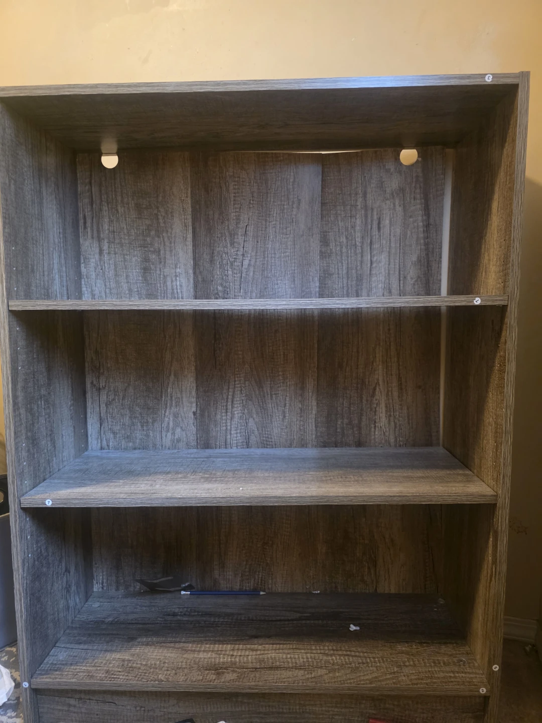 Rustic Grey Three-Tier Bookshelf - photo 2