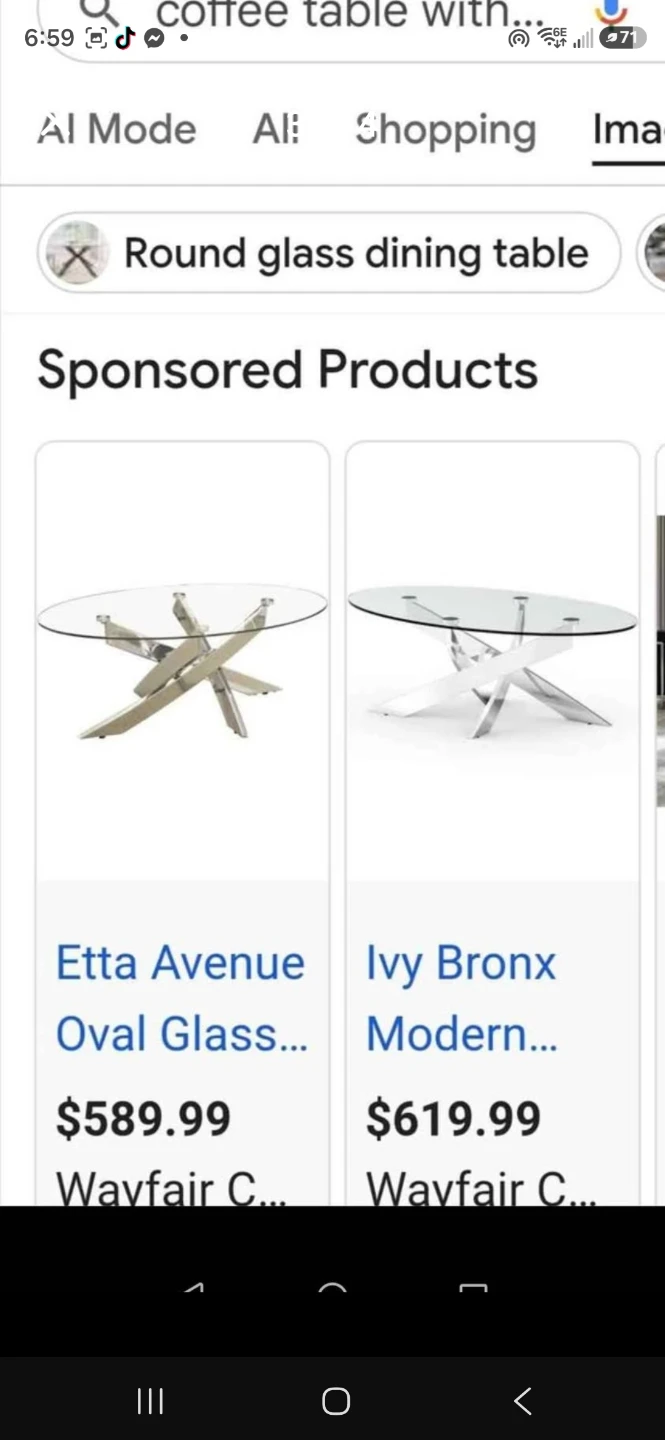 Etta Avenue Oval Glass Coffee Table - photo 3
