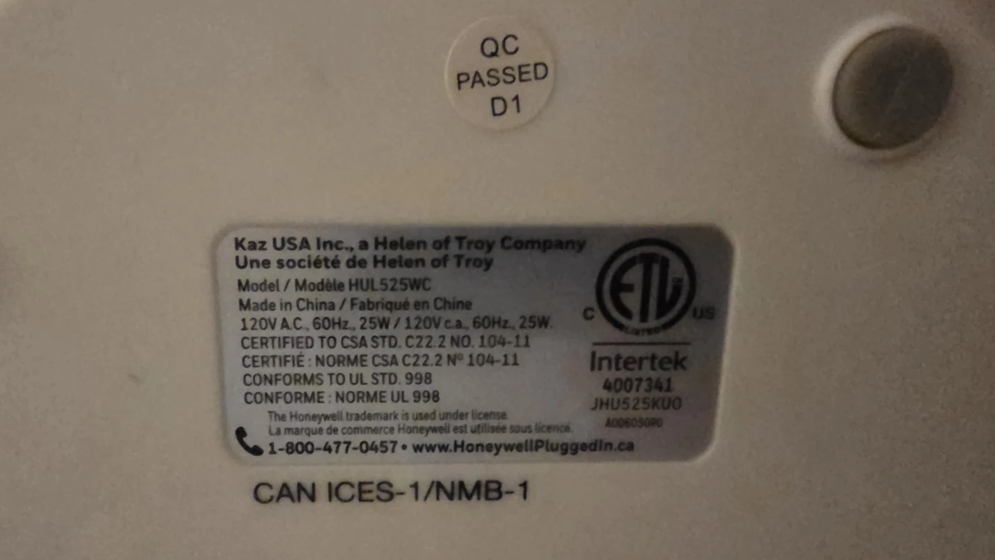 Honeywell HUL525WC Humidifier - photo 3
