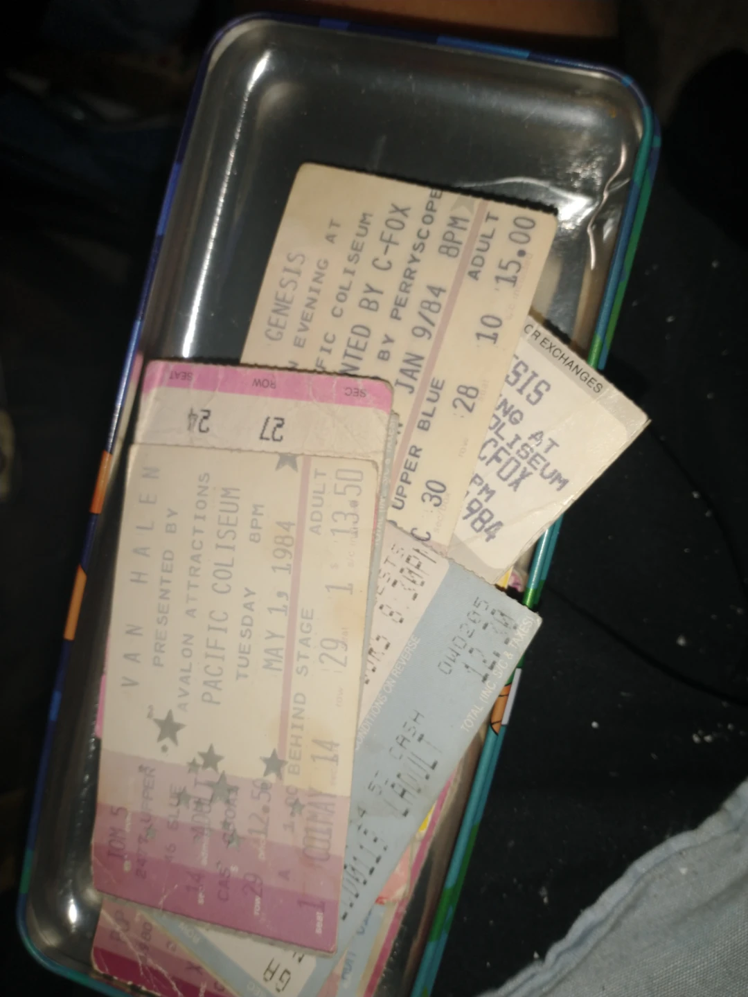Vintage 1984 Concert Ticket Stub Collection