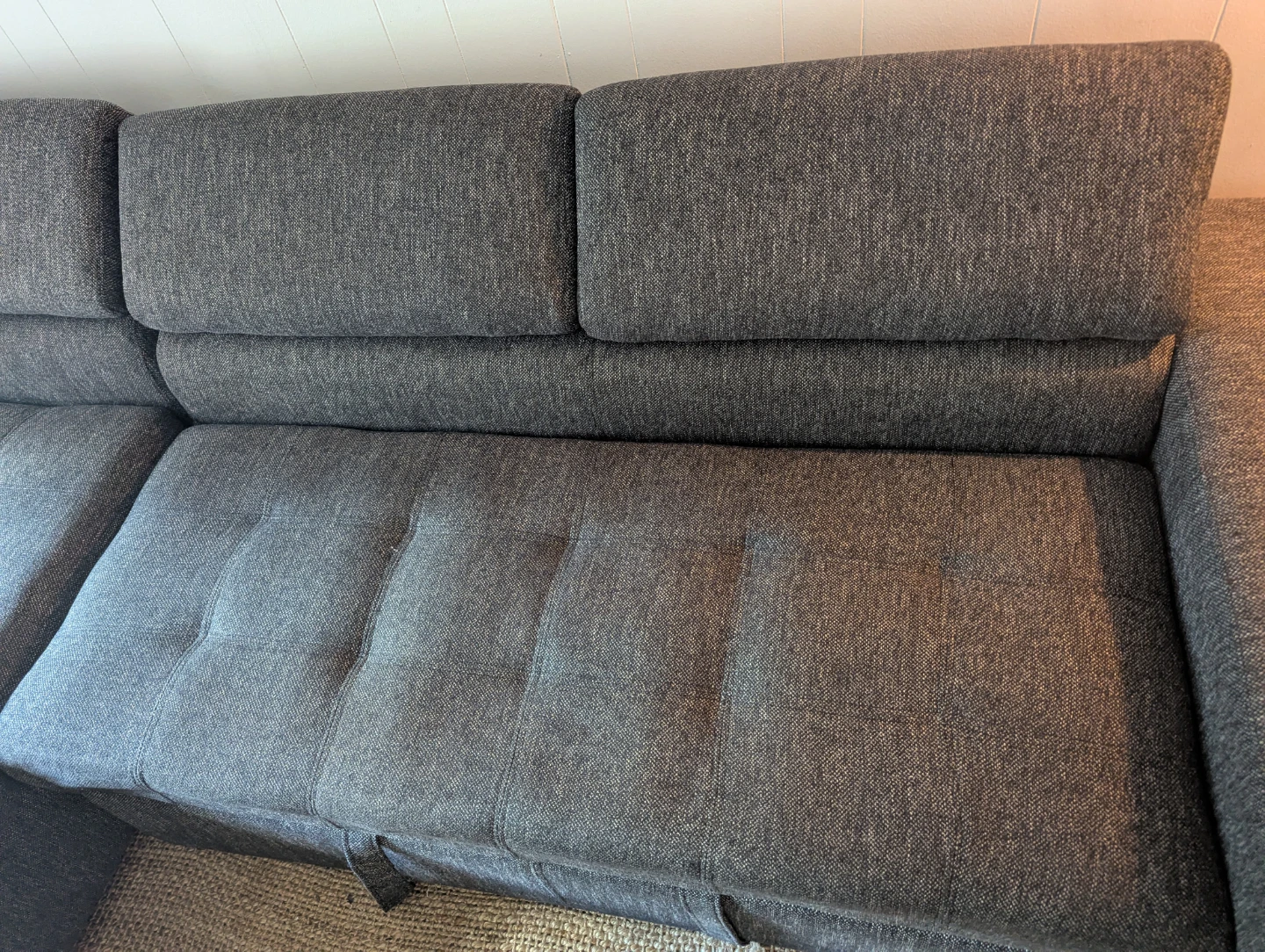 Grey Sectional Pull-out Sofa - photo 2
