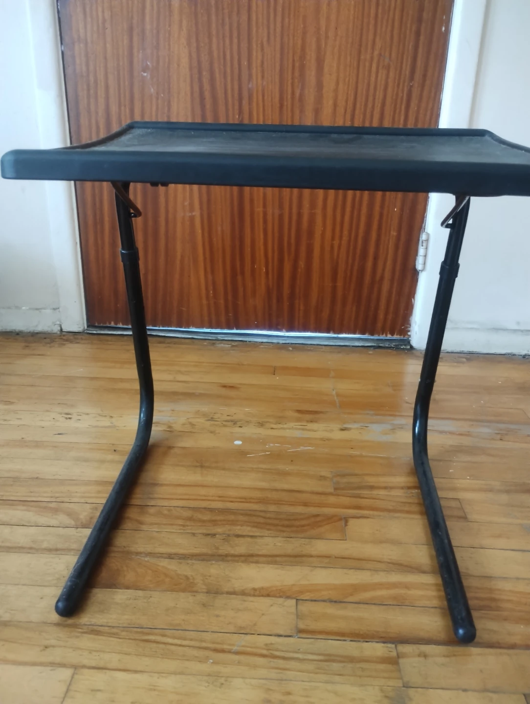 Adjustable Folding Table with Cup Holder - Black for $15