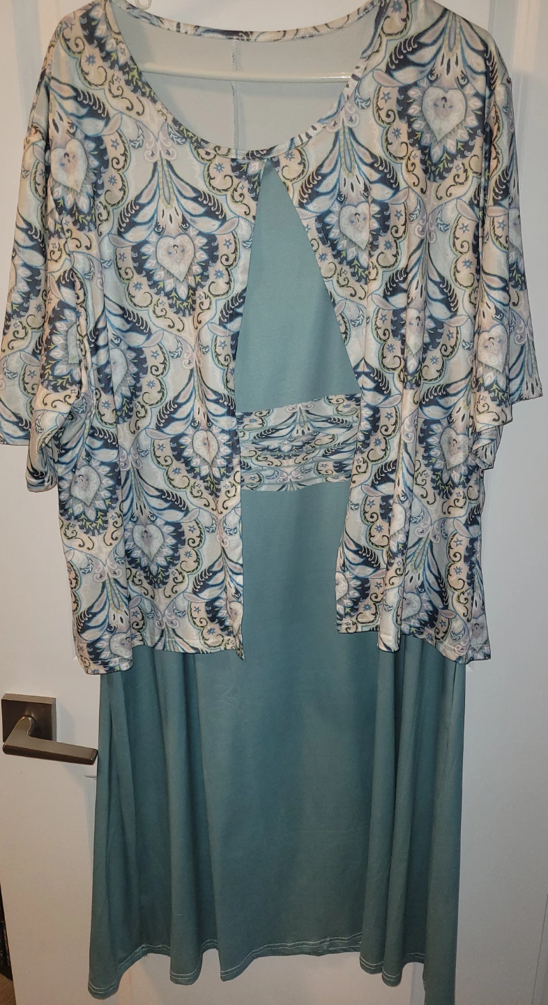 Floral Print Dress 3xl / Navy blue dress 4xl - photo 4