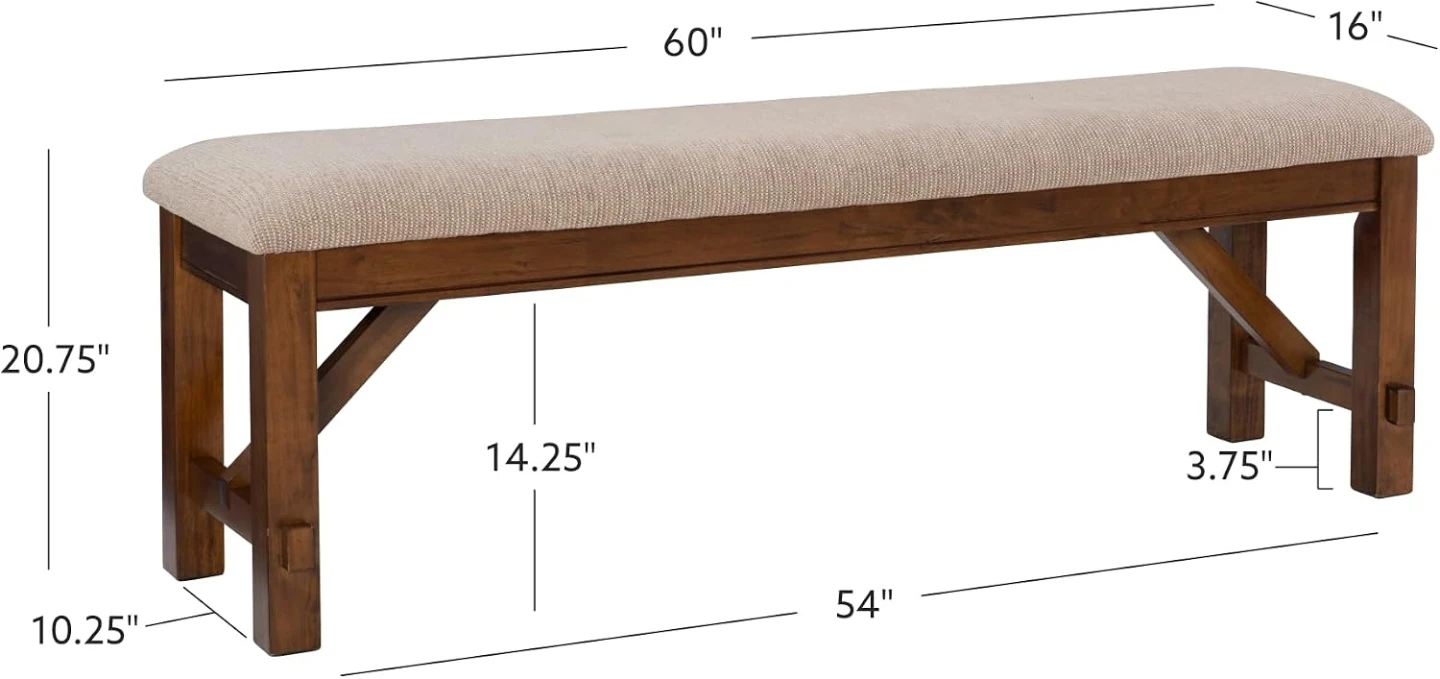 Powell Company Kraven Dining Bench, Hazelnut - photo 3