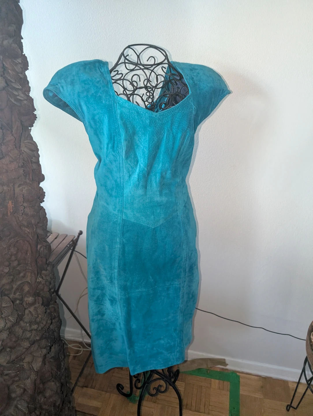 Danier Blue Suede Dress S/P