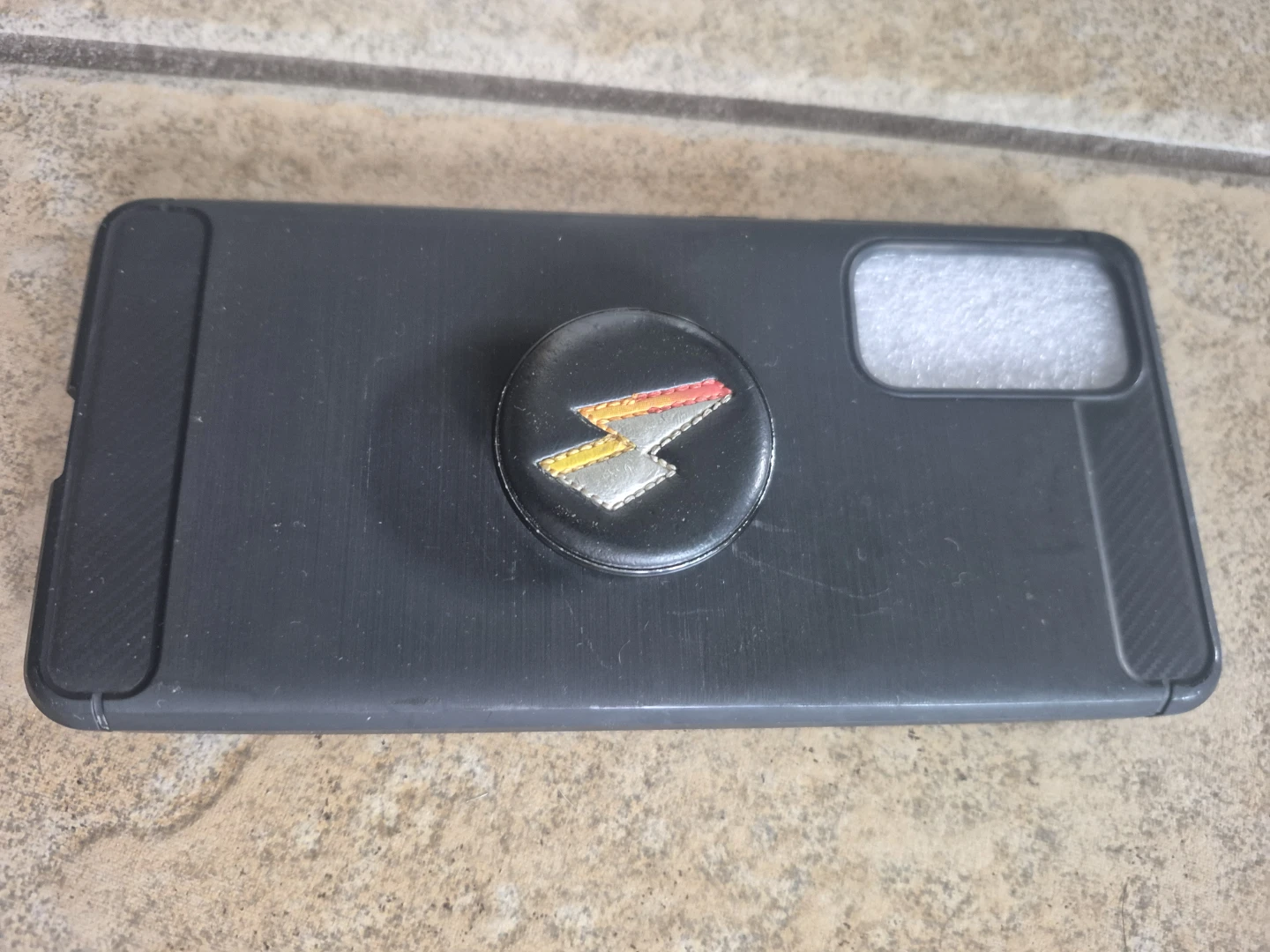 Black Samsung S20 FE phone Case with Phone Grip