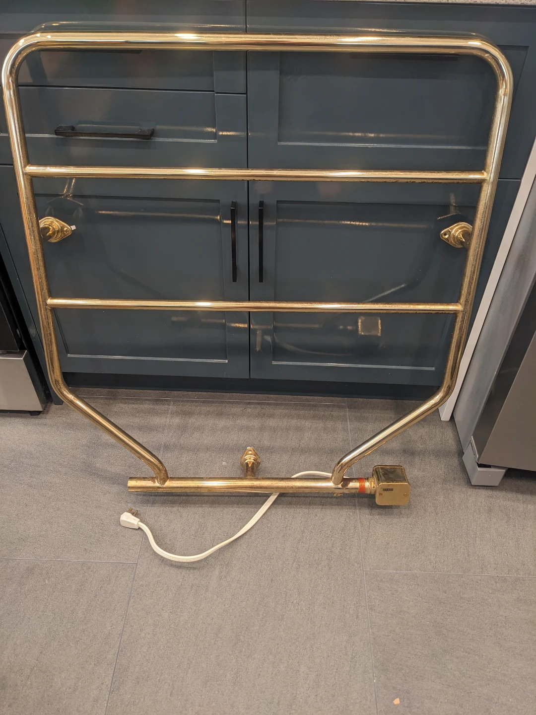 Brass towel warmer