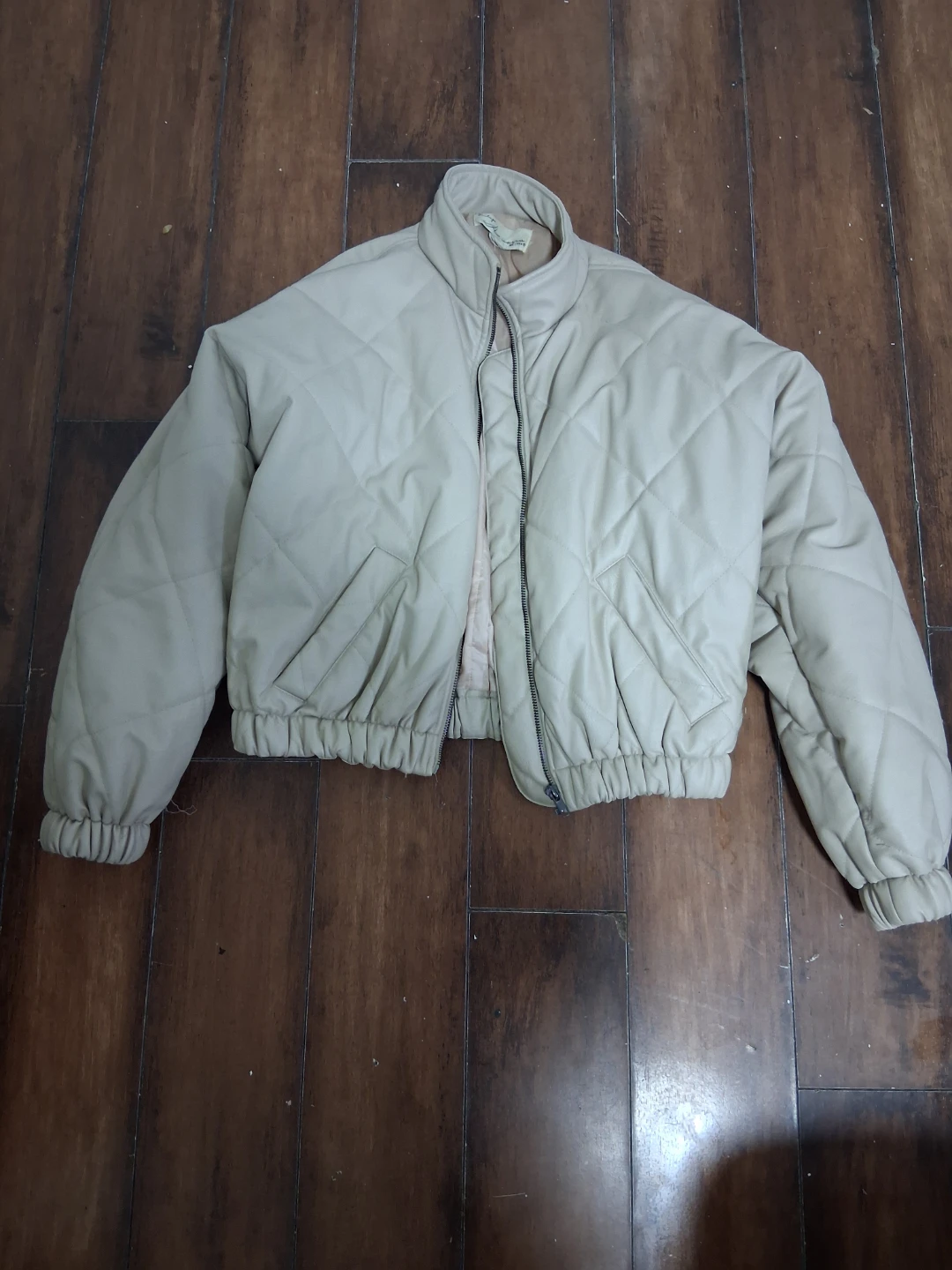 Zara Quilted Faux Leather Jacket