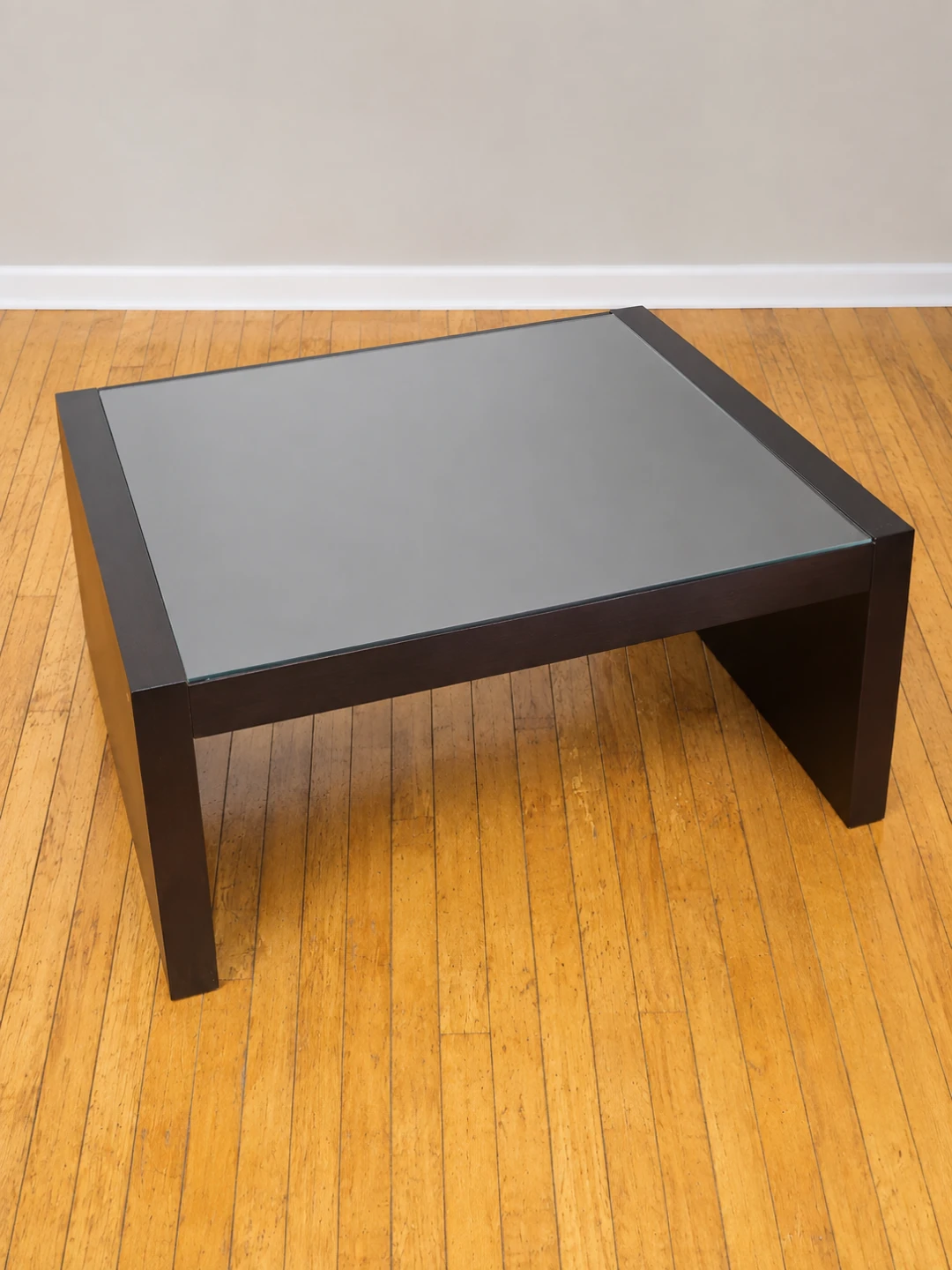 Ikea black glass top coffee table