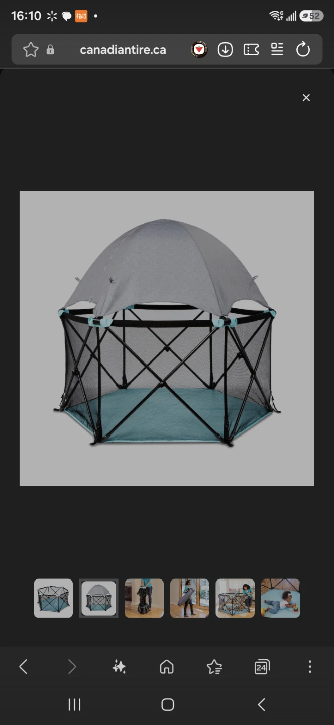 Pop and play with canopy
