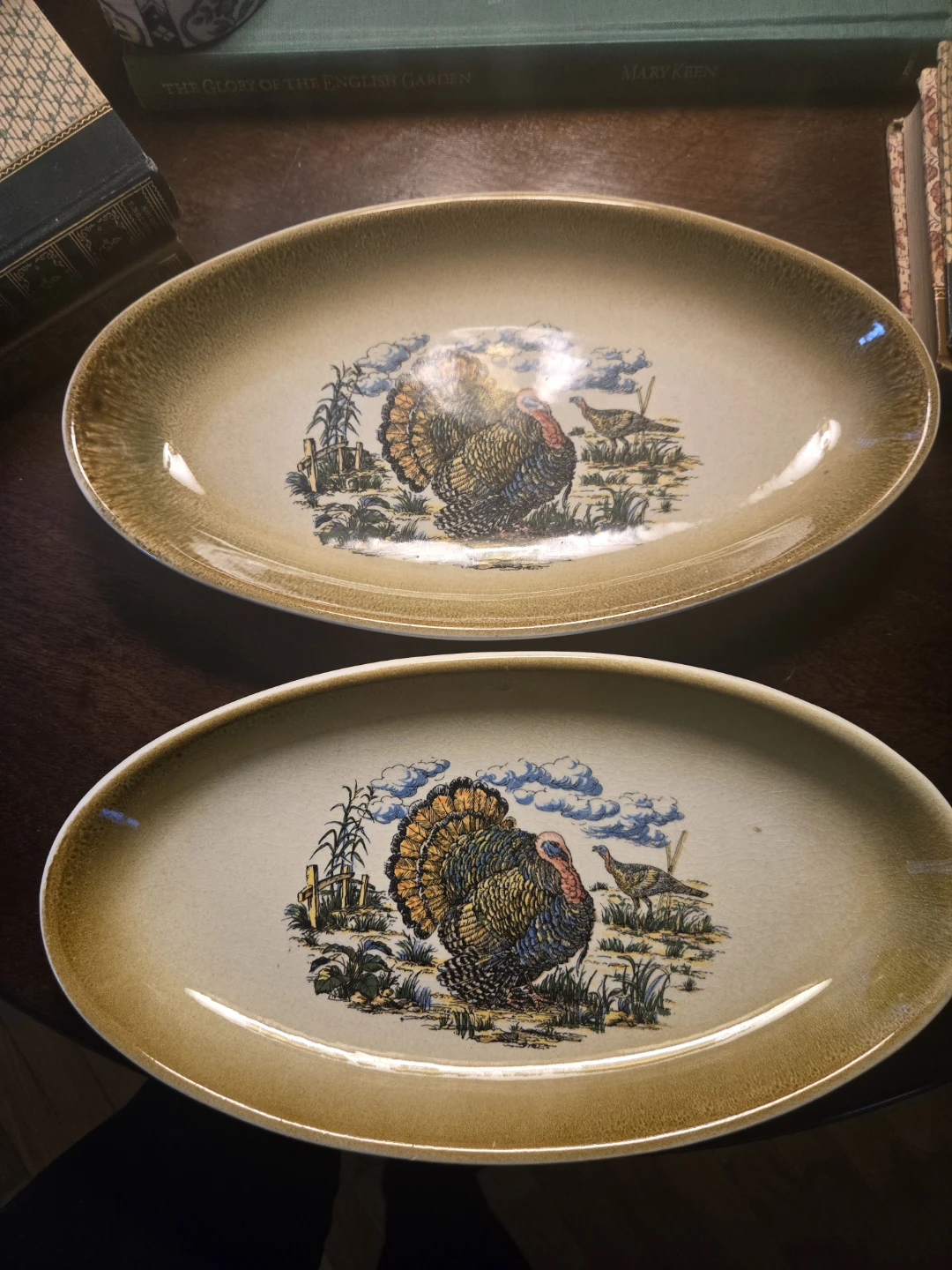 2 Vintage VARM (Made in Italy) Ceramic  Serving Platters