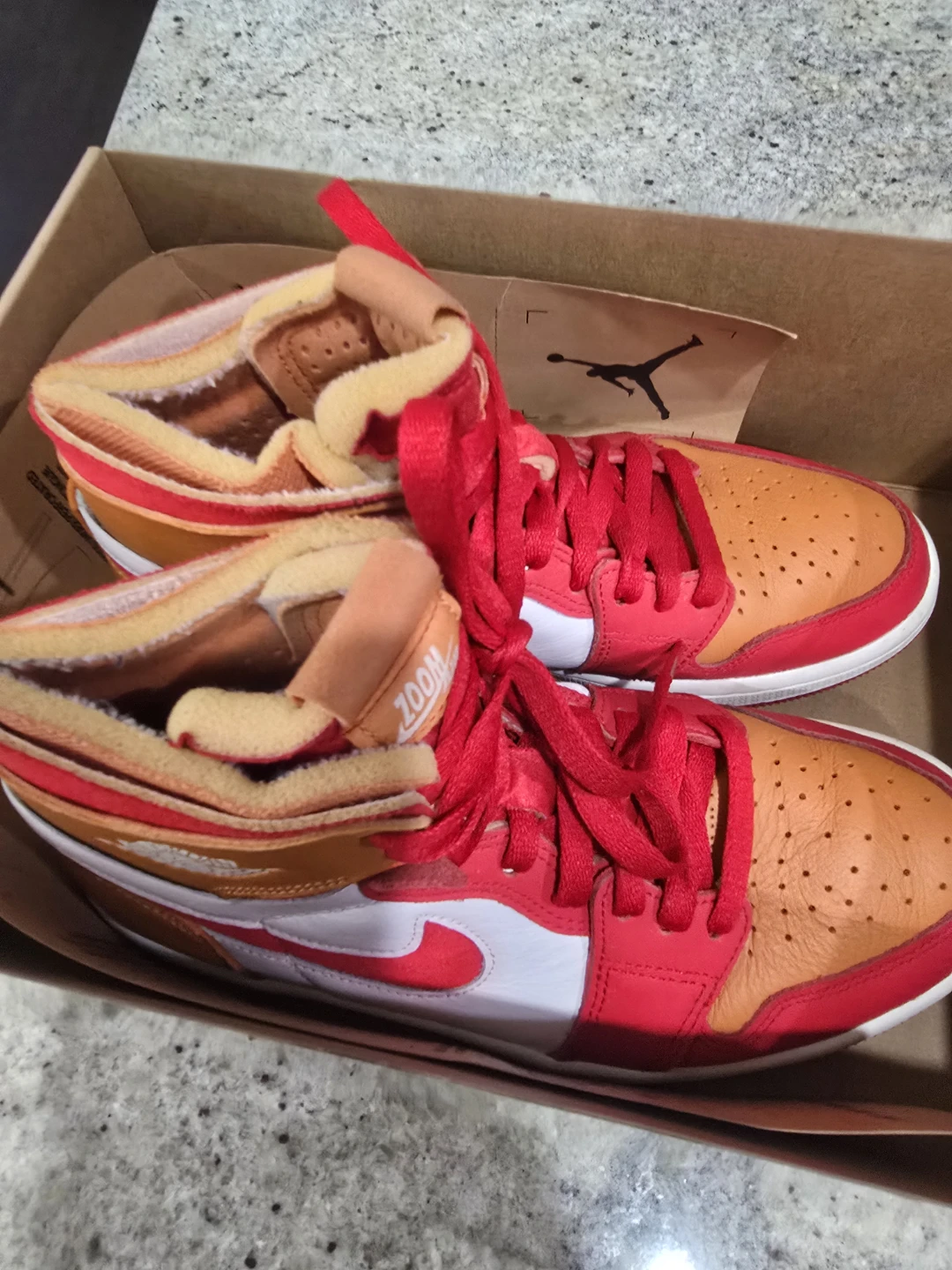 Nike Air Jordan 1 Zoom Air CMFT Fire Red/Hot Curry - photo 3