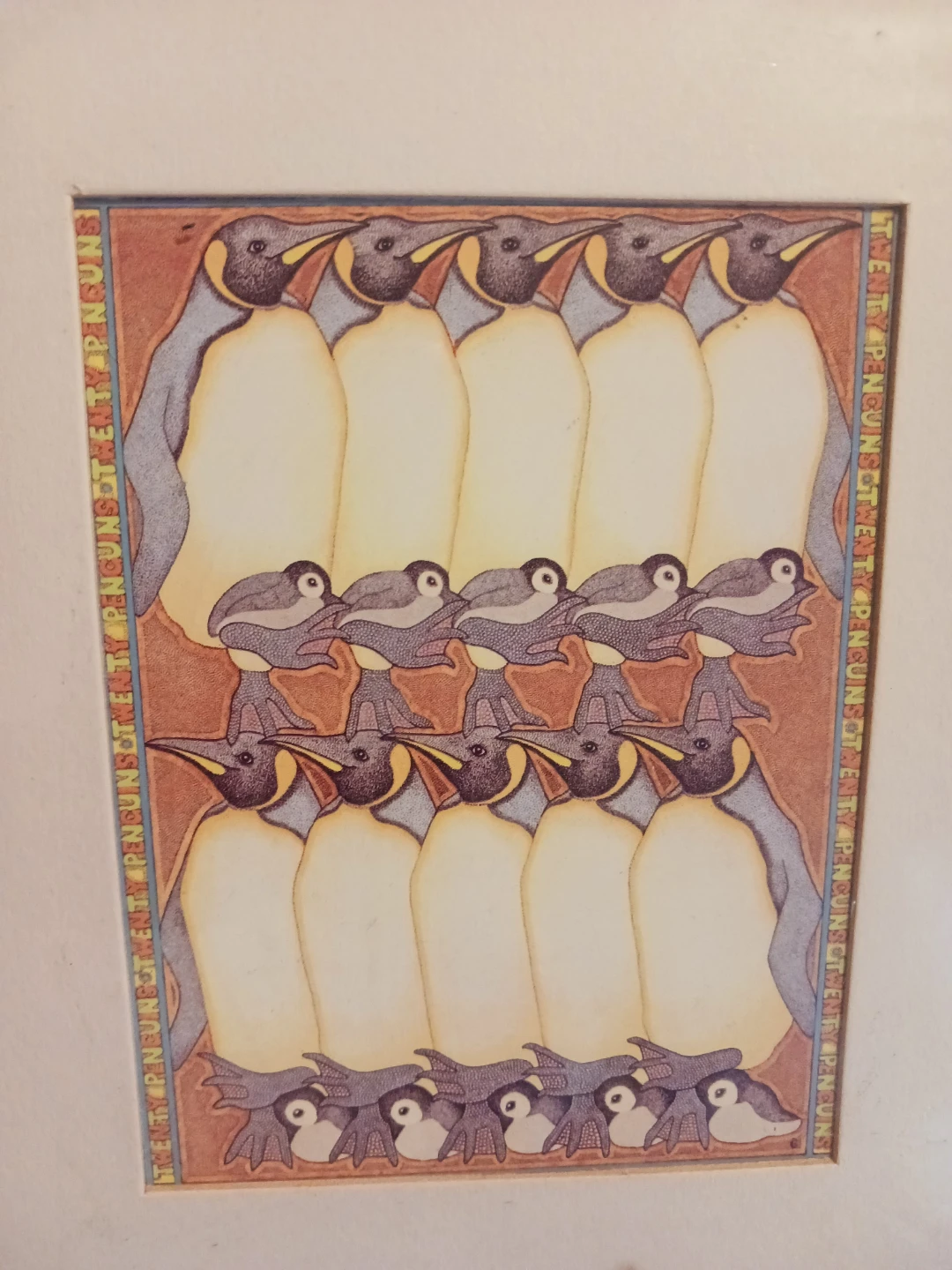 "Penguins" by Caroline Ebborn Artwork,  not framed - photo 2