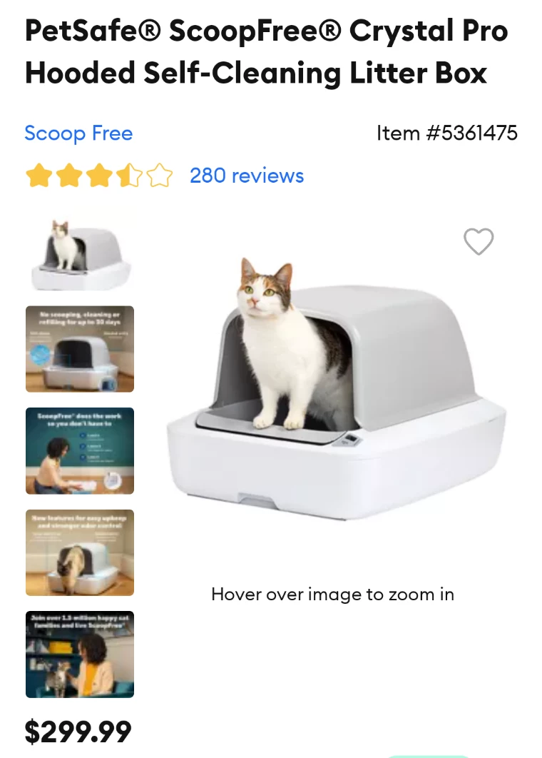 PetSafe ScoopFree Crystal Pro Hooded Litter Box + 3 Refill trays - photo 3