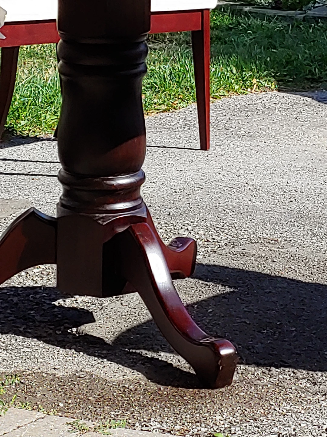 Dark wood dining table and 6 chairs - photo 2