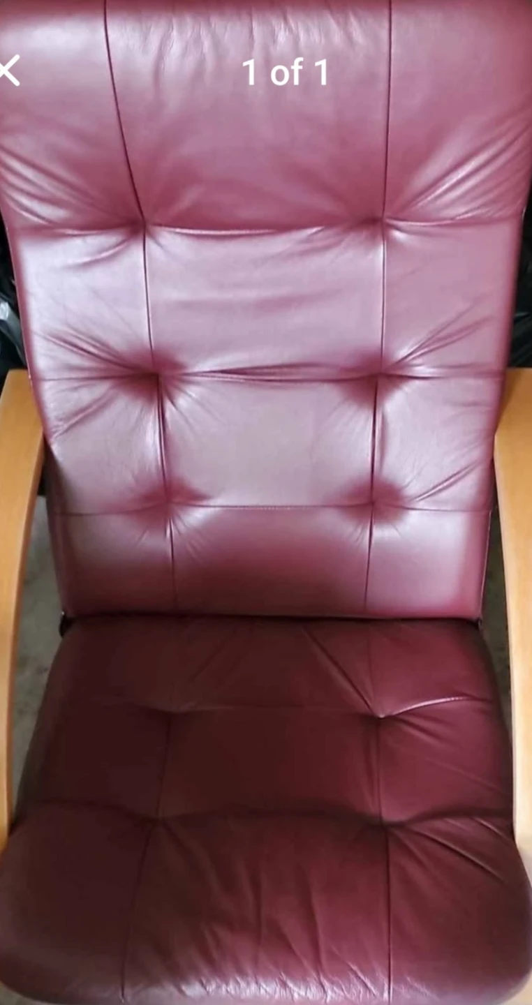 IKEA Poang Leather Armchair