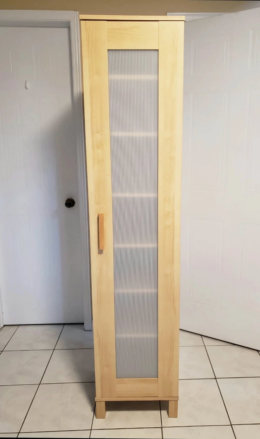 IKEA Tall Light Wood Storage Cabinet - photo 2