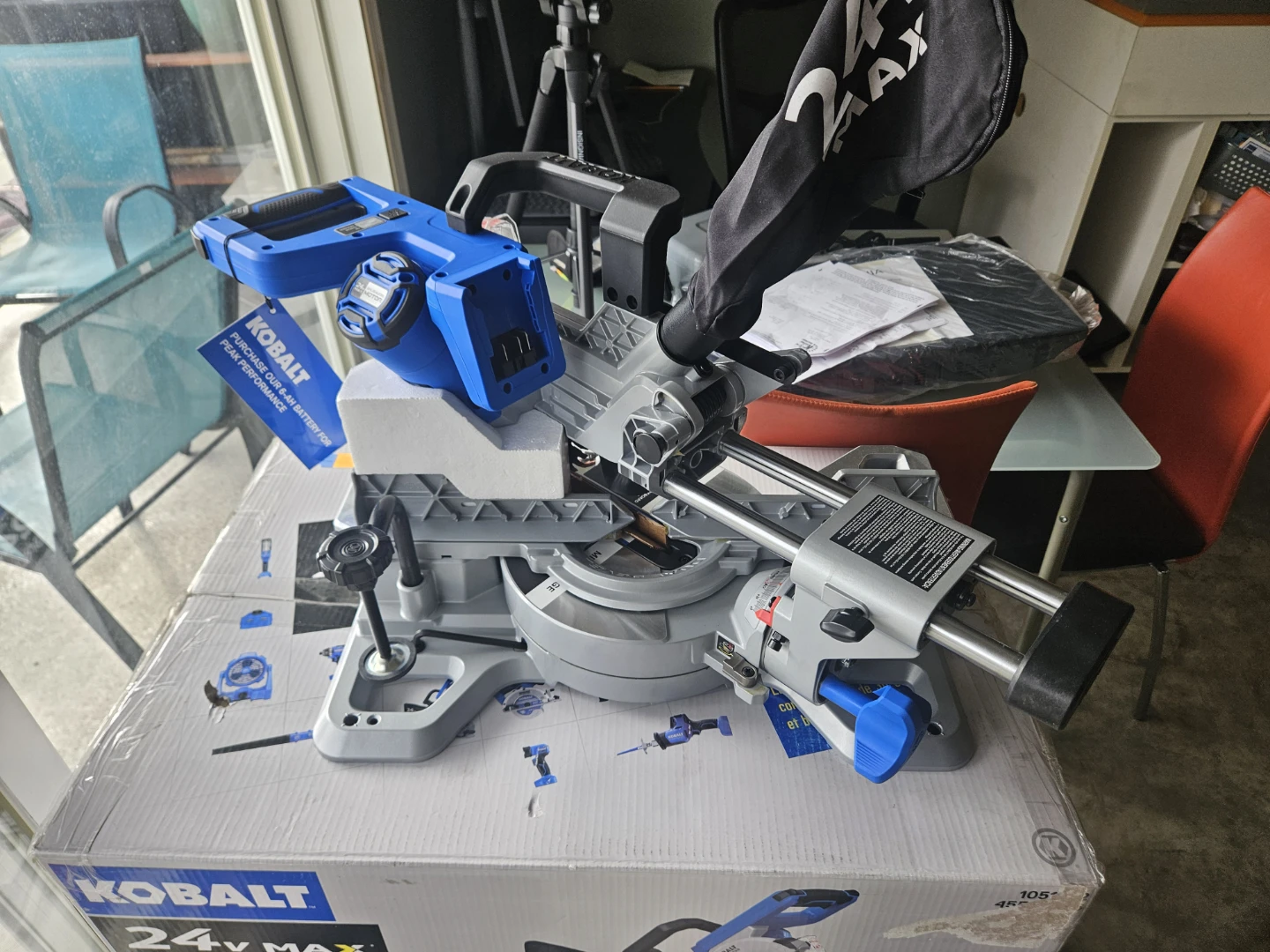 PRICE DROP NEW Kobalt Miter Saw Cordless 24V Max 7 1/4-in