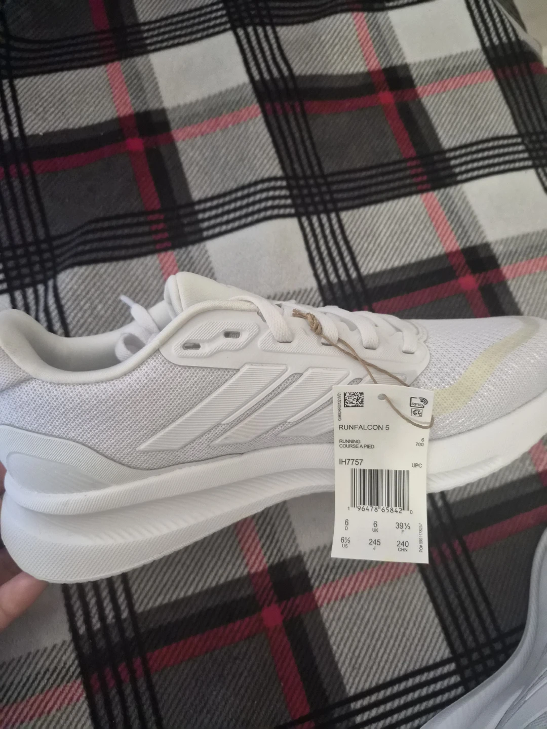 Adidas Runfalcon 5 Shoes - White, Size 6.5 US - photo 3