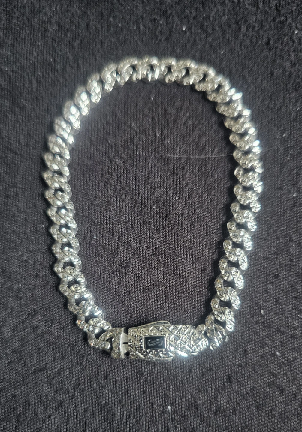 18k white gold monacco bracelet