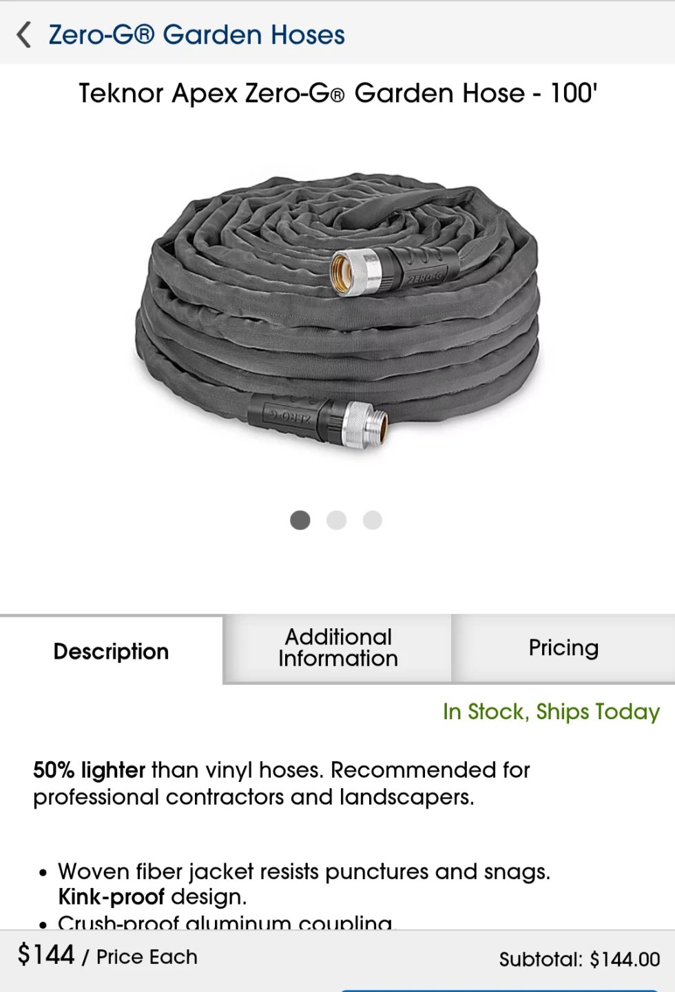 100' Teknor Apex Zero-G Flexible Garden Hose - photo 4