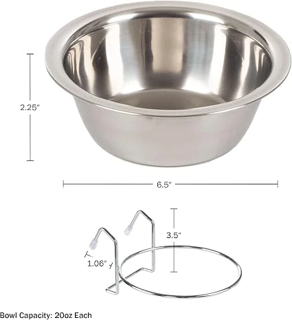 Petmaker Stainless Steel Hanging Bowl Set - photo 2