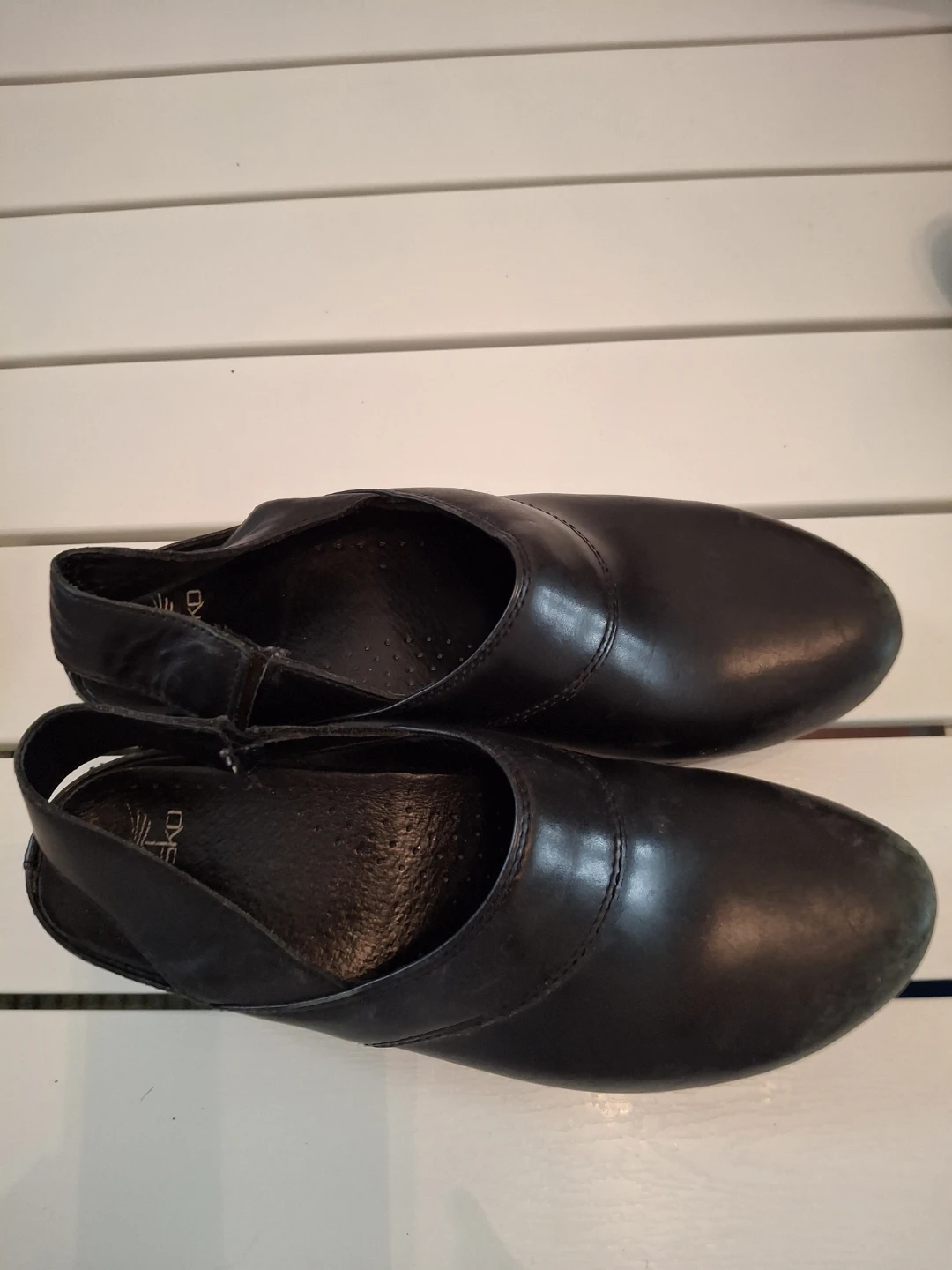 Dansko Black Leather Clogs - photo 3