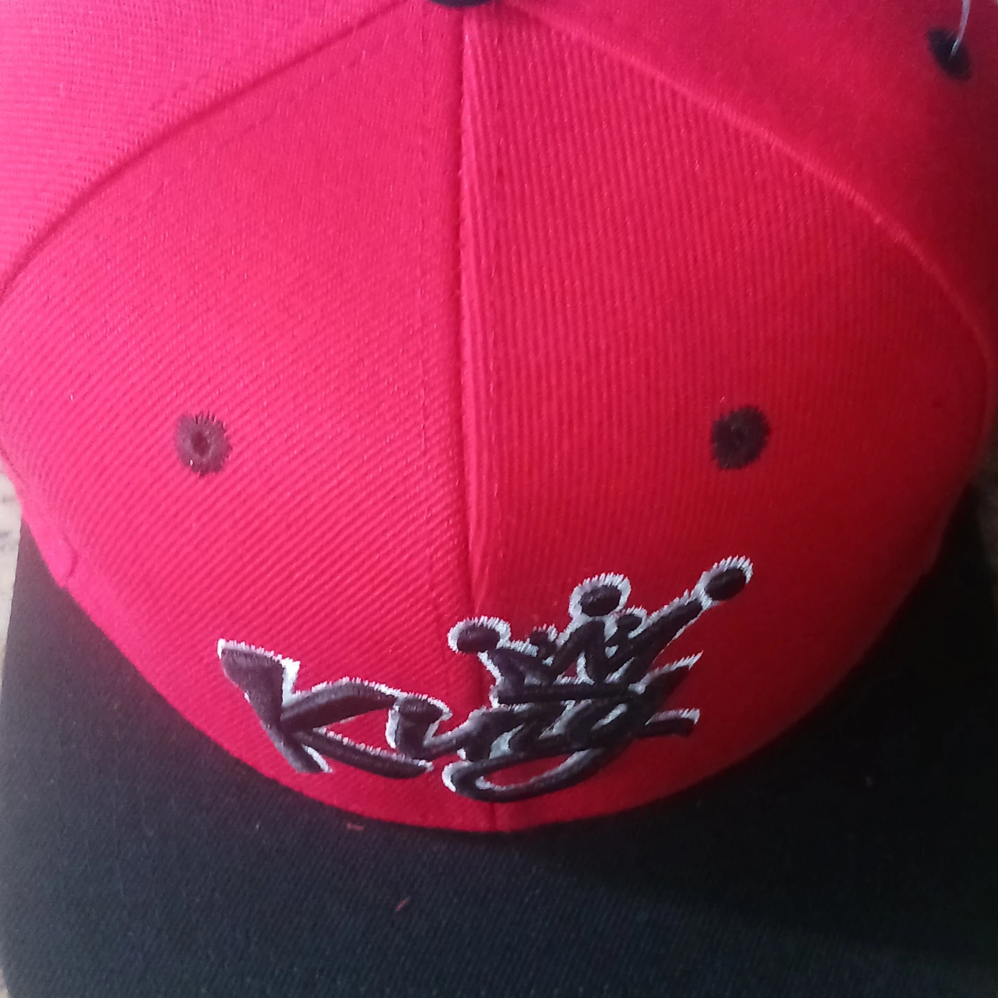 Ring of Fire:  King Snapback Hat Red and Black - photo 4
