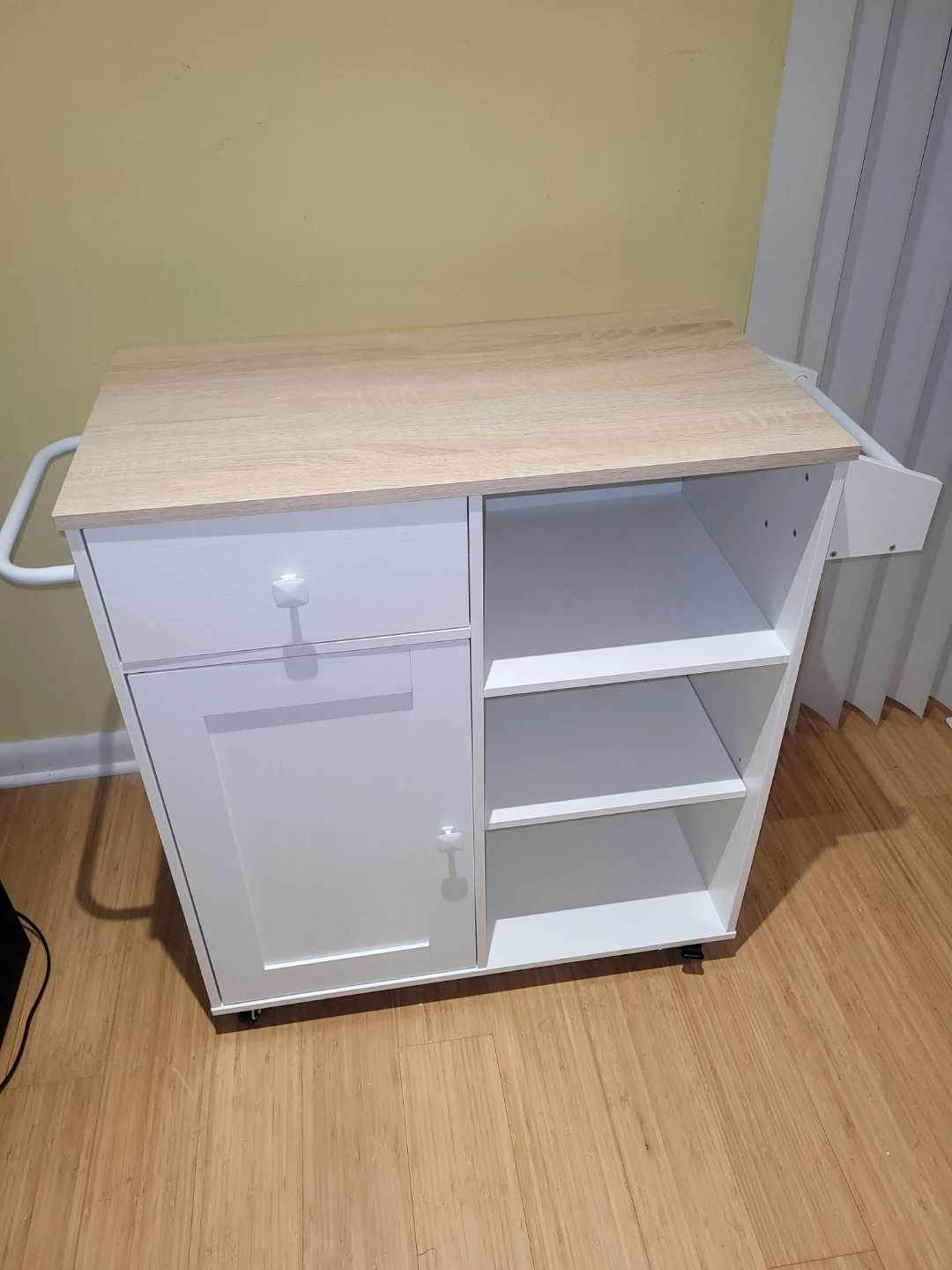 Kitchen Island Rolling Cart with Storage
