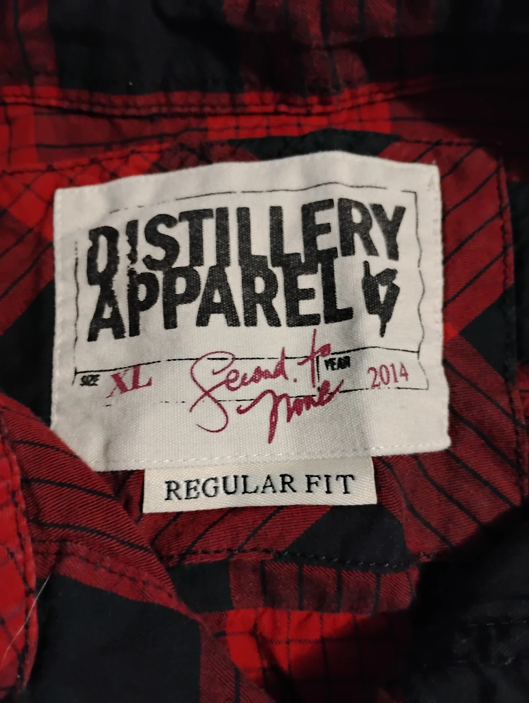 Distillery Apparel Red and Black Plaid Shirt XL - photo 3