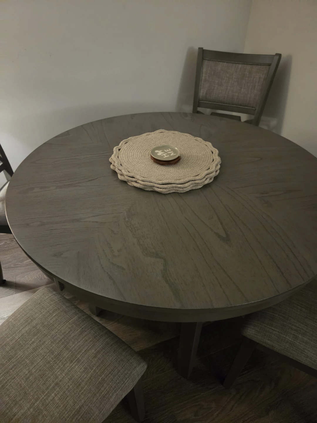 Round Wooden Dining Table Set with 4 Chairs - photo 2