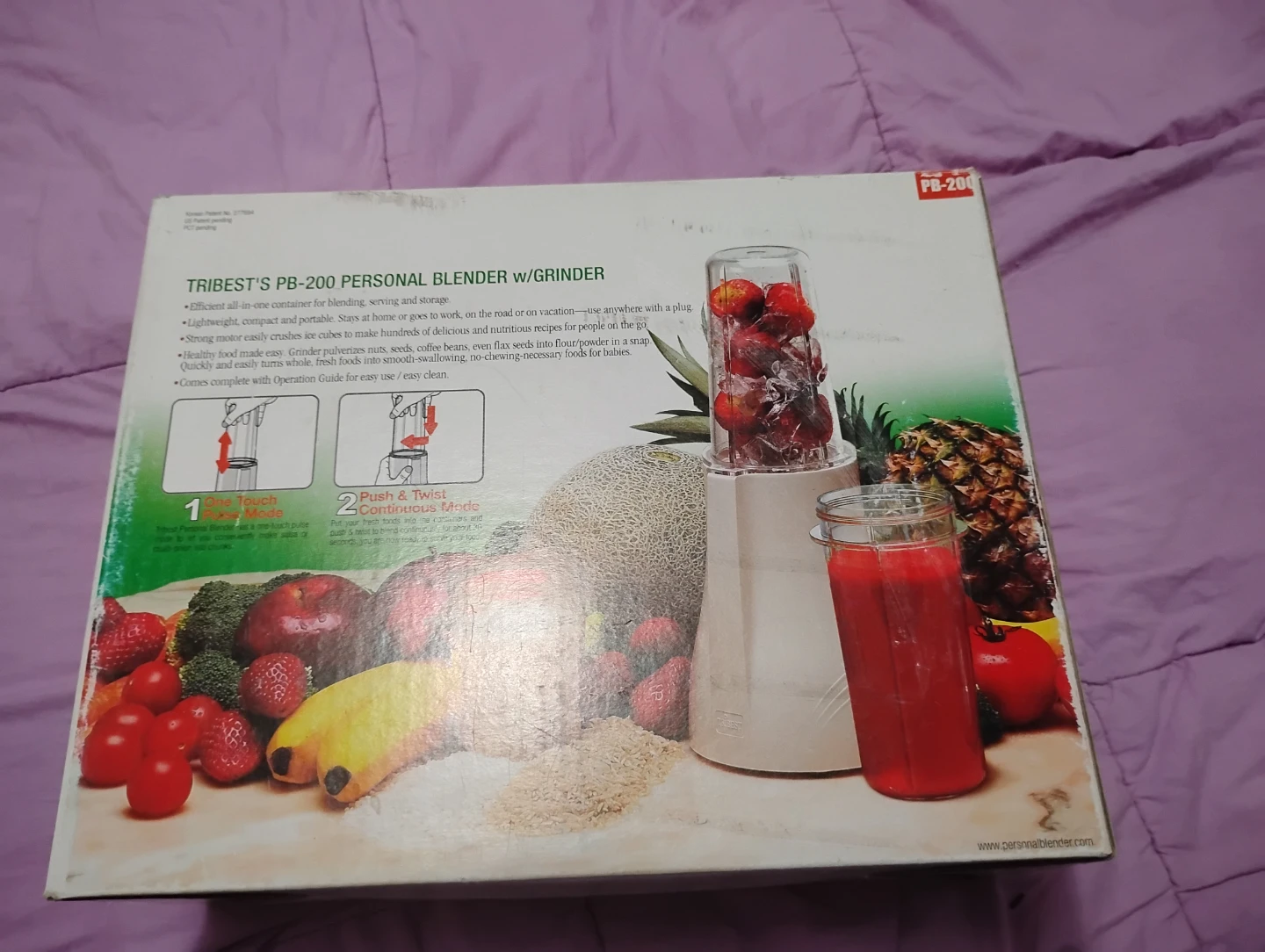 Tribest PB-200 Personal Blender with Grinder - photo 2