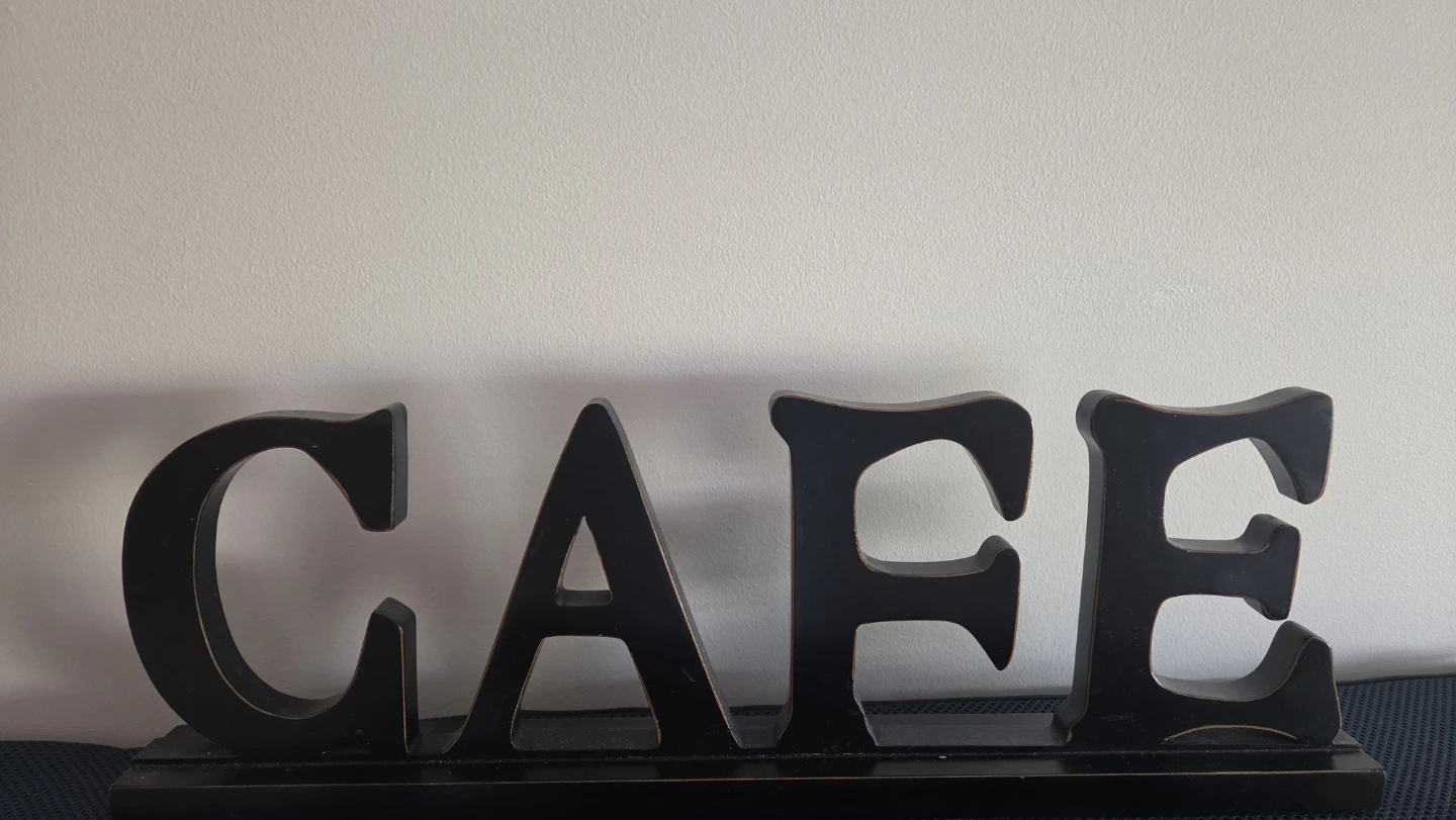 Wooden CAFE decorative sign - photo 3