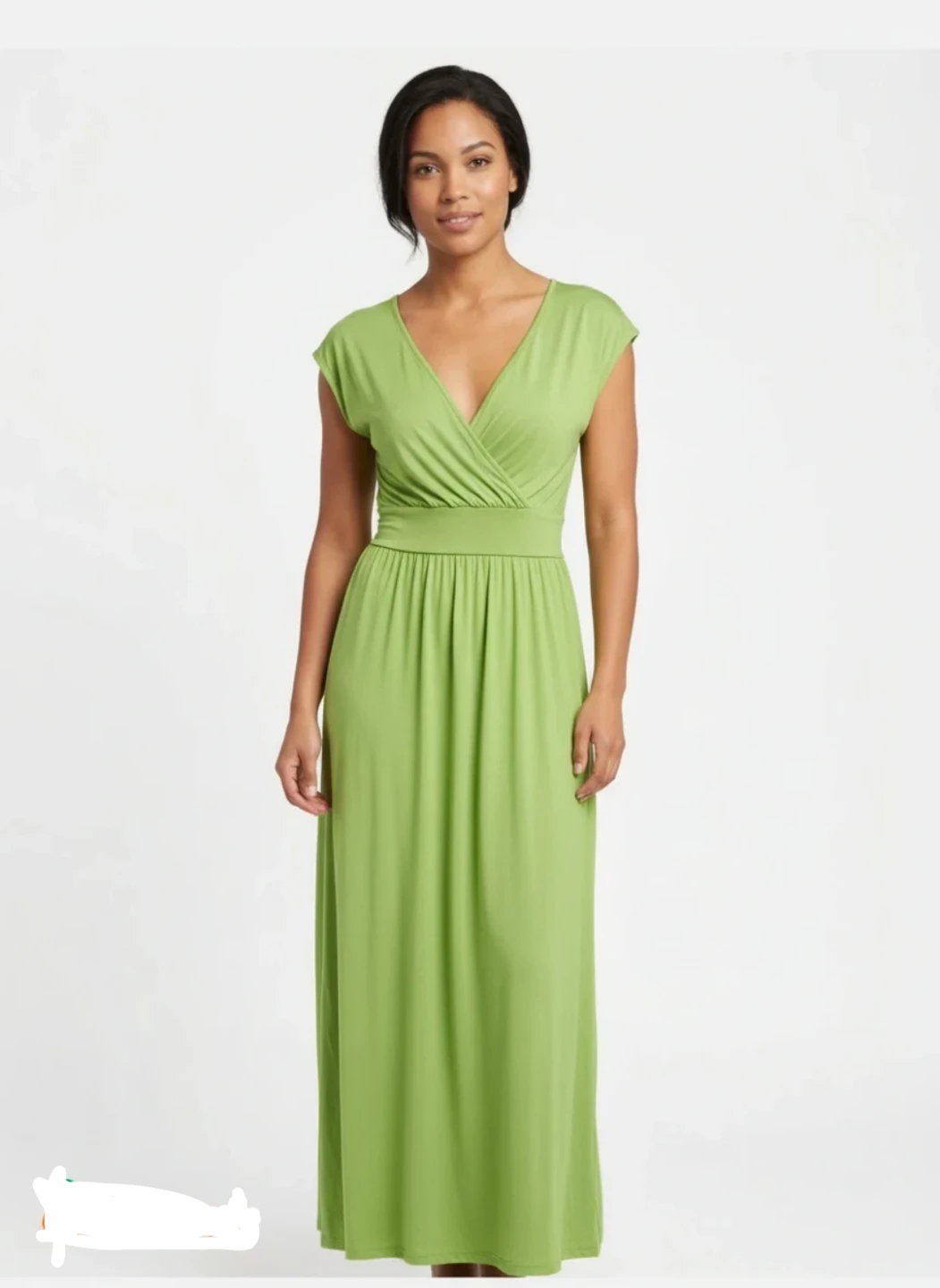 Lime green summer crossover maxi dress 💚
